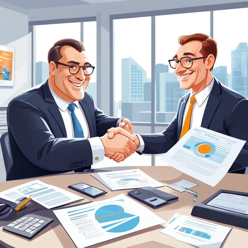 Professional consultant meeting with client